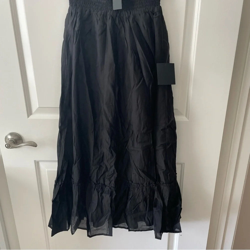 Lulu’s Inspiring Feelings Black Smocked Puff Sleeve Midi Dress Size XS - Picture 6 of 11